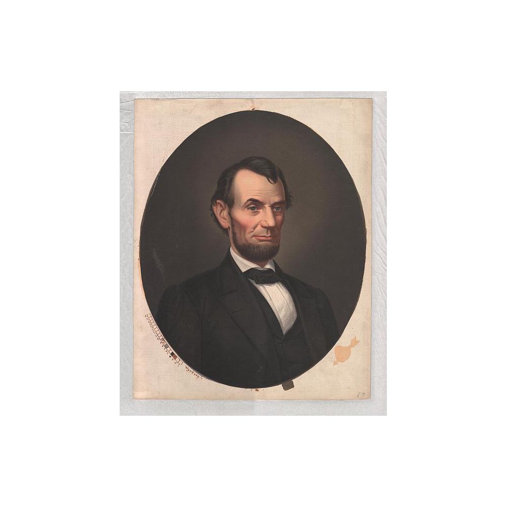 Image: Hand-colored Portrait of President Abraham Lincoln