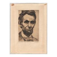 Image: Etching of President Lincoln