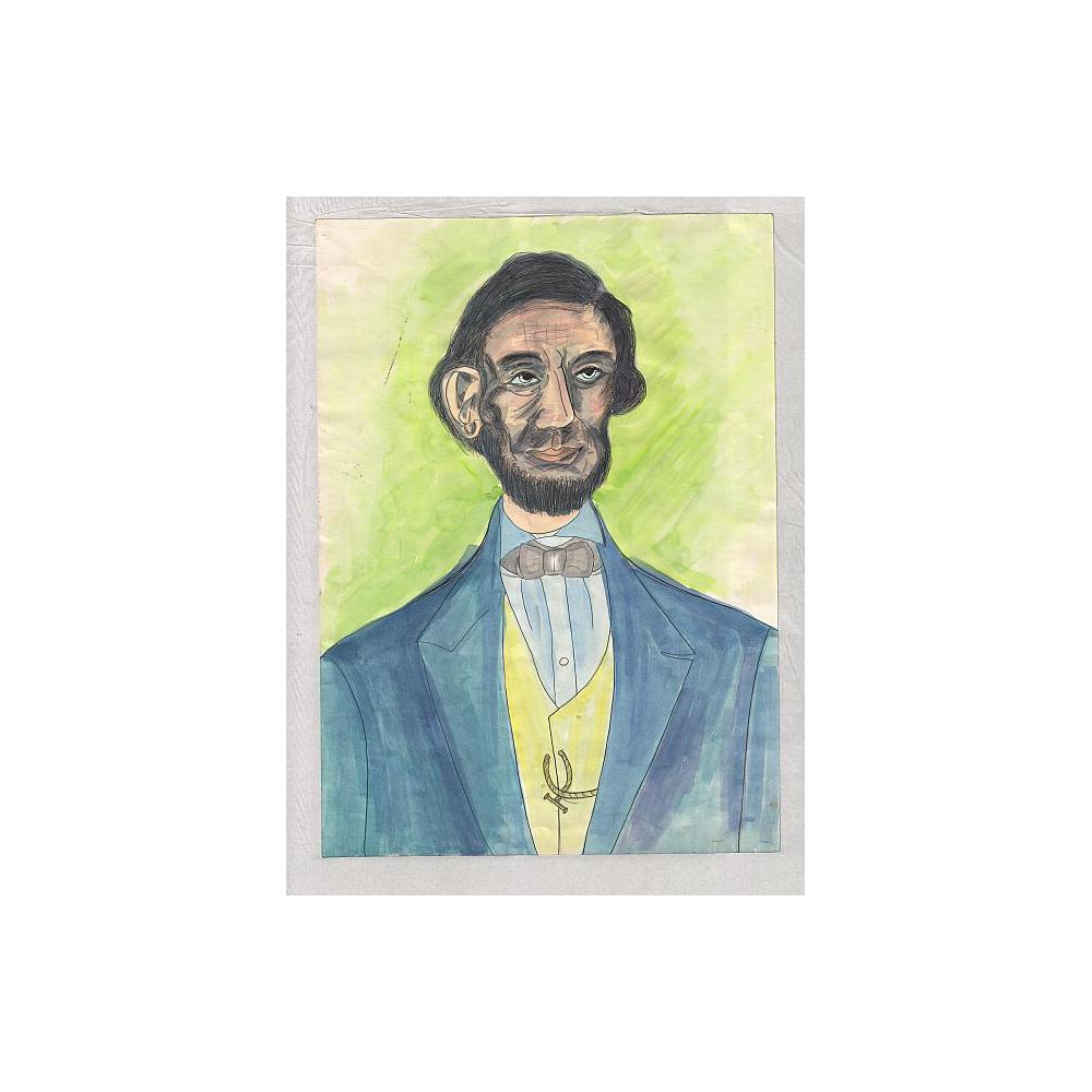 Image: Mixed Media Lincoln Portrait