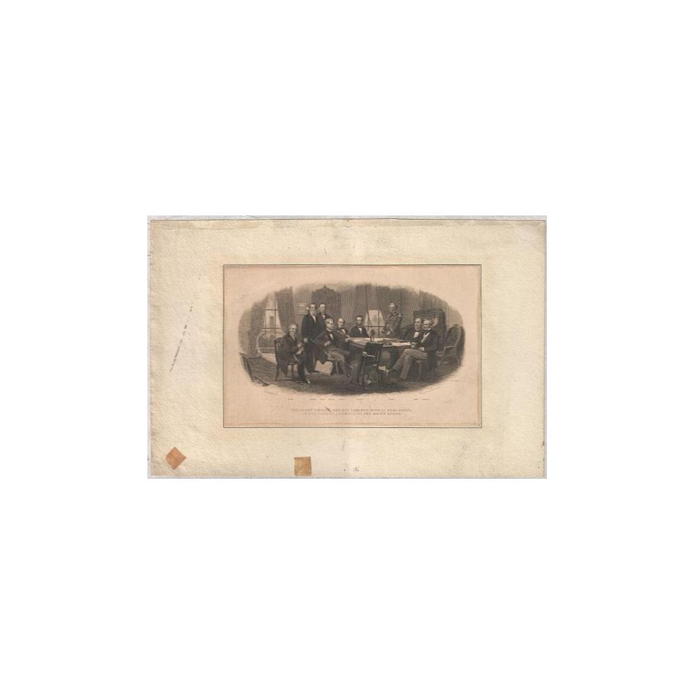 Image: President Lincoln and His Cabinet, with Lt.  Genl. Scott in the Council Chamber at the White House