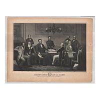 Image: President Lincoln and His Cabinet with General Grant in the Council Chamber of the Whitehouse