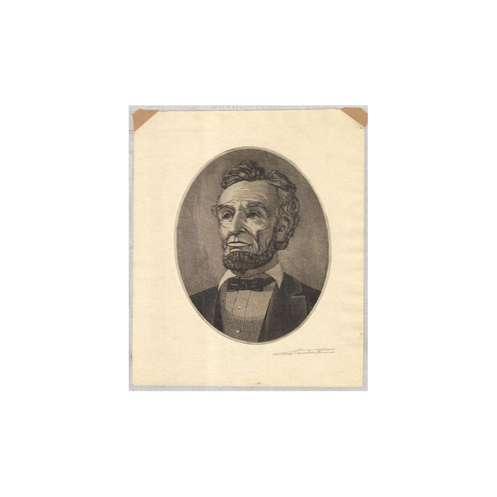 Image: Gawehn Etching of President Abraham Lincoln