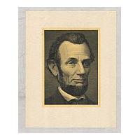 Image: Yellow Toned Print of Lincoln