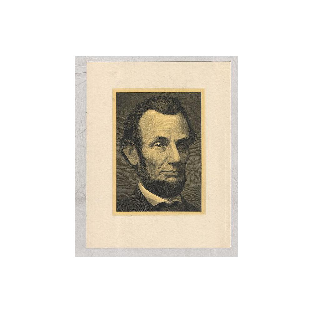 Image: Yellow Toned Print of Lincoln