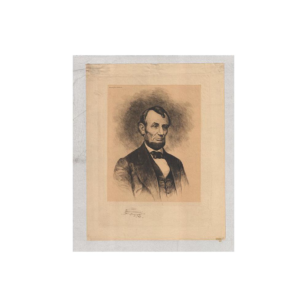 Image: Etching of Lincoln