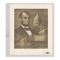 Image: Cabin, Lincoln, and the Capitol Building