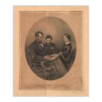 Image: President Lincoln at Home Reading the Scriptures to His Wife and Son