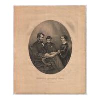 Image: President Lincoln at Home Reading the Scriptures to His Wife and Son