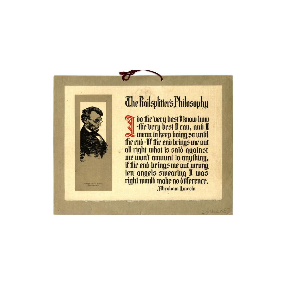 Image: The Railsplitter's Philosophy