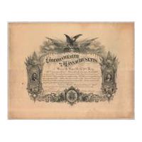 Image: Commonwealth of Massachusetts Certificate Honoring Civil War Soldier Daniel R. Potter