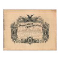 Image: Commonwealth of Massachusetts Certificate Honoring Civil War Soldier John S. McNeal