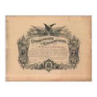 Image: Commonwealth of Massachusetts Certificate Honoring Civil War Soldier Eli Robinson
