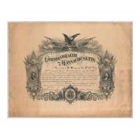 Image: Commonwealth of Massachusetts Certificate Honoring Civil War Soldier Lauriston W. Simmons