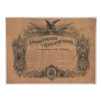 Image: Commonwealth of Massachusetts Certificate Honoring Civil War Soldier George Atkinson