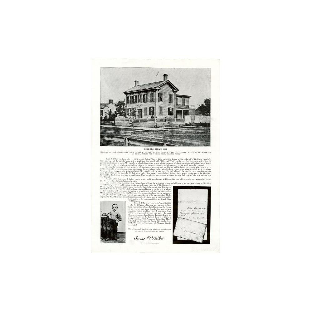 Isaac R. Diller in Lincoln Home Photograph The Lincoln Financial Foundation Collection