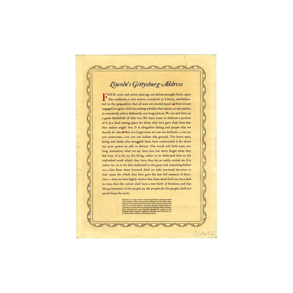 Image: Lincoln's Gettysburg Address