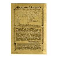 Image: Abraham Lincoln's Liquor License and Bond print