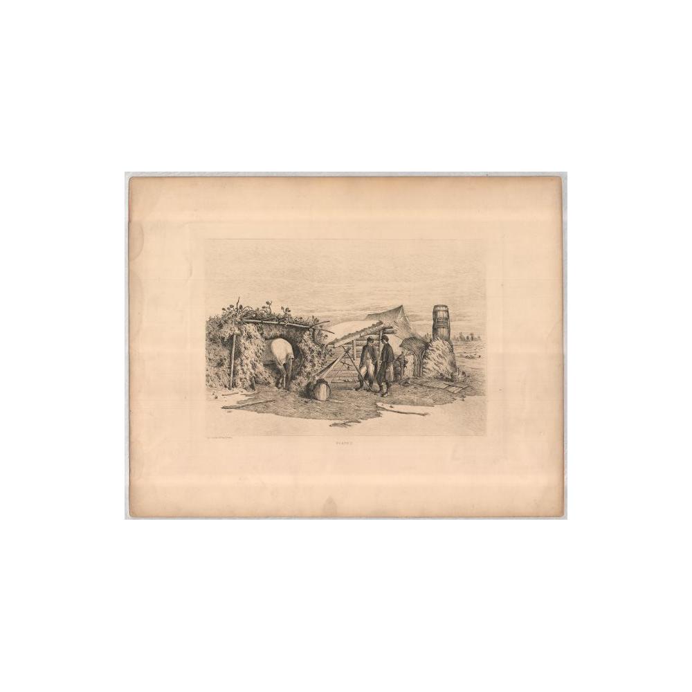 Image: Plate 2: Commissary's Quarters in Winter Camp