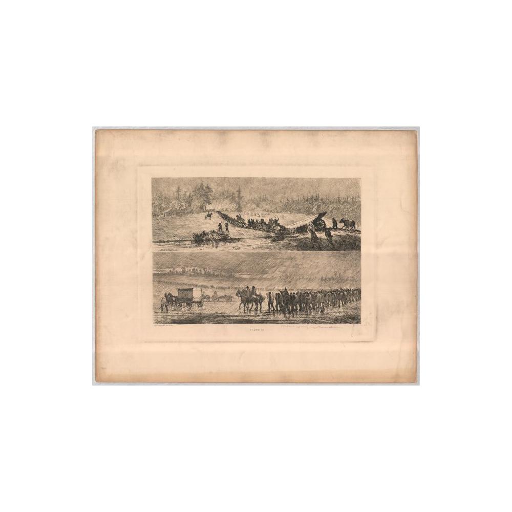 Image: Plate 19:  Stuck in the Mud & Flank March Across Country During a Thunder Shower