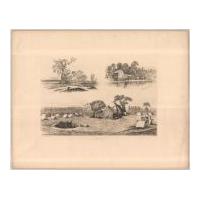Image: Plate 22: On Picket at the River Bank; Old Saw Mill; and Waiting for Something to Happen