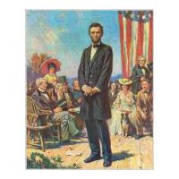 Image: President Lincoln at Dedication of National Cemetery at Gettysburg