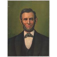 Image: Lincoln Portrait with Green Background