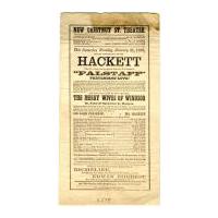 Image: Playbill: Merry Wives of Windsor, Or, Falstaff Outwitted by Women