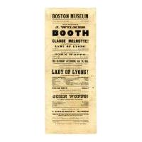 Image: Boston Museum playbill: "Lady of Lyons!"