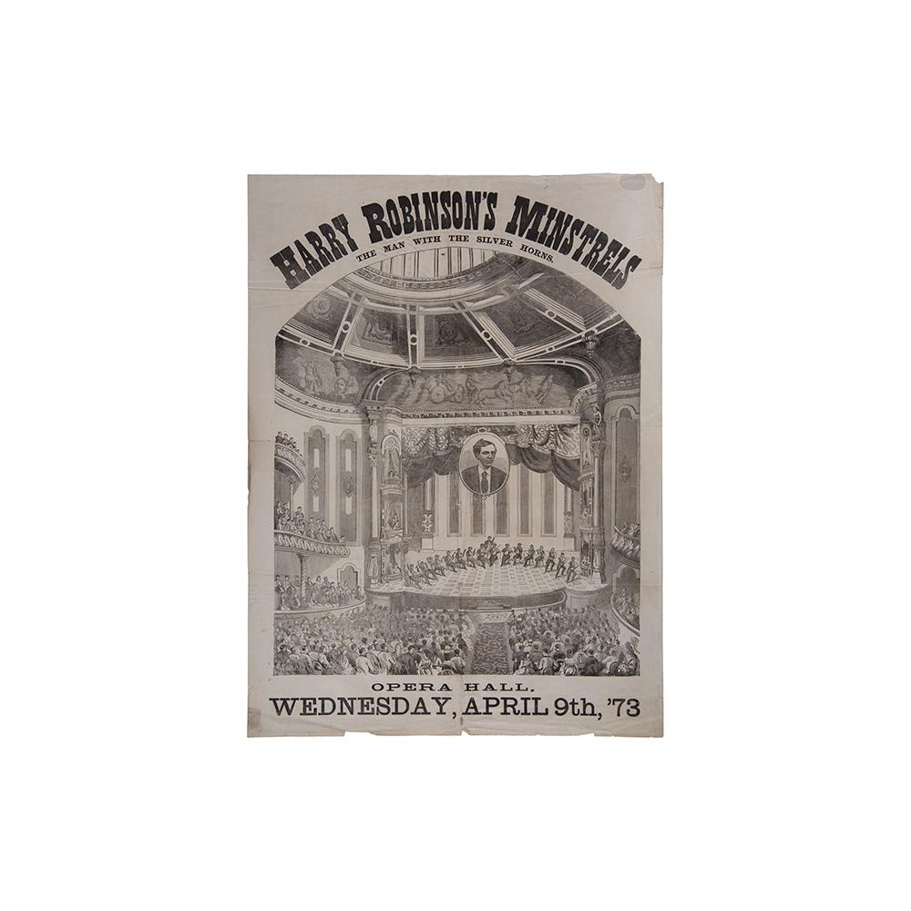 Image: Harry Robinson's Minstrels playbill