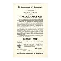 Image: Lincoln Day Proclamation