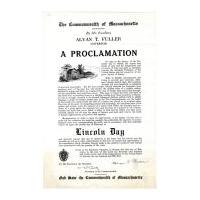 Image: Lincoln Day Proclamation