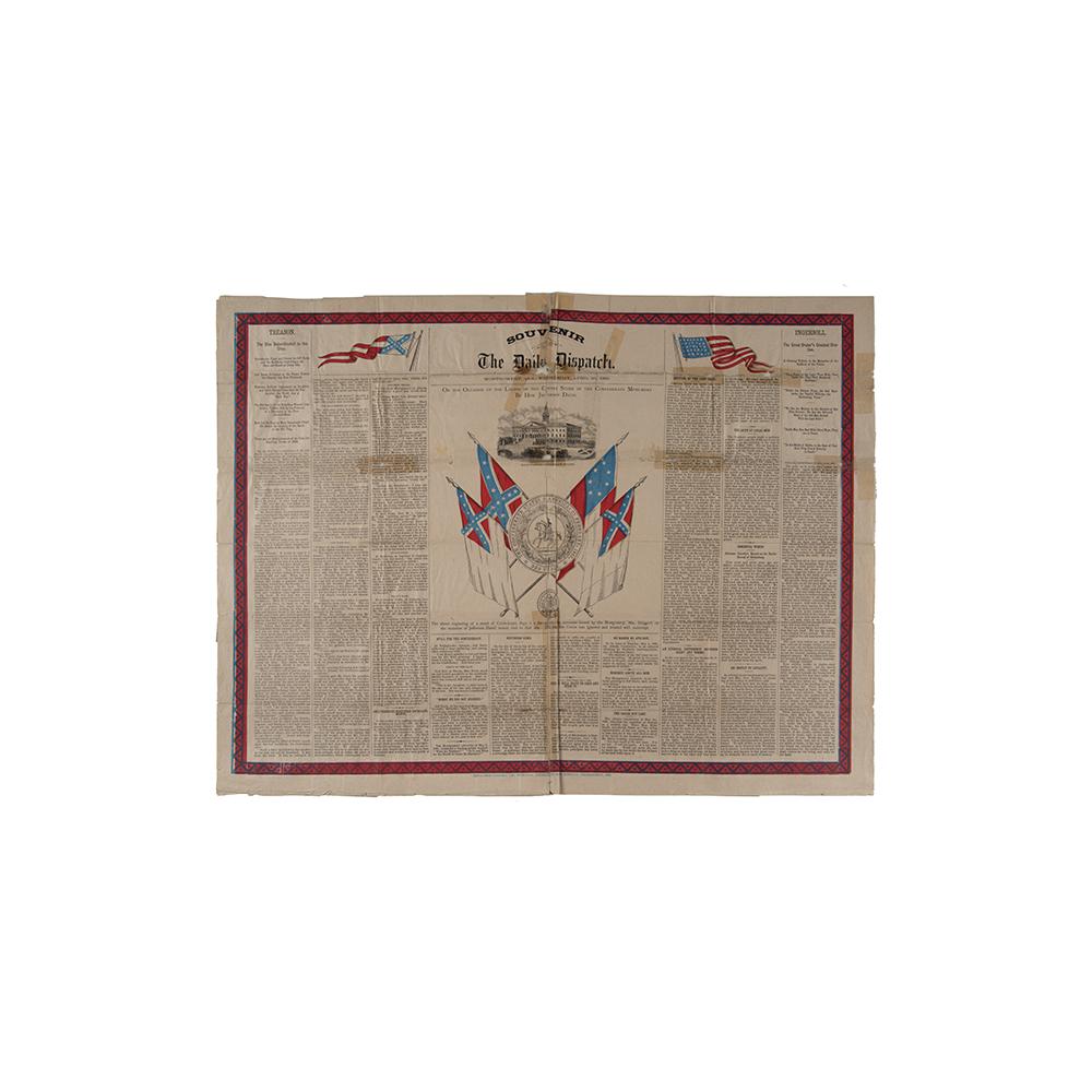 Image: Souvenir of the Laying of the Corner Stone of the Confederate Monument by Hon. Jefferson Davis