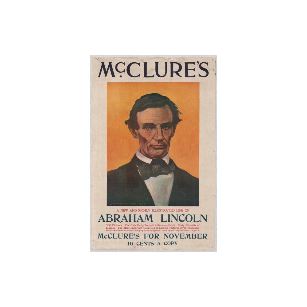 Image: Poster for McClure's New Life of Abraham Lincoln