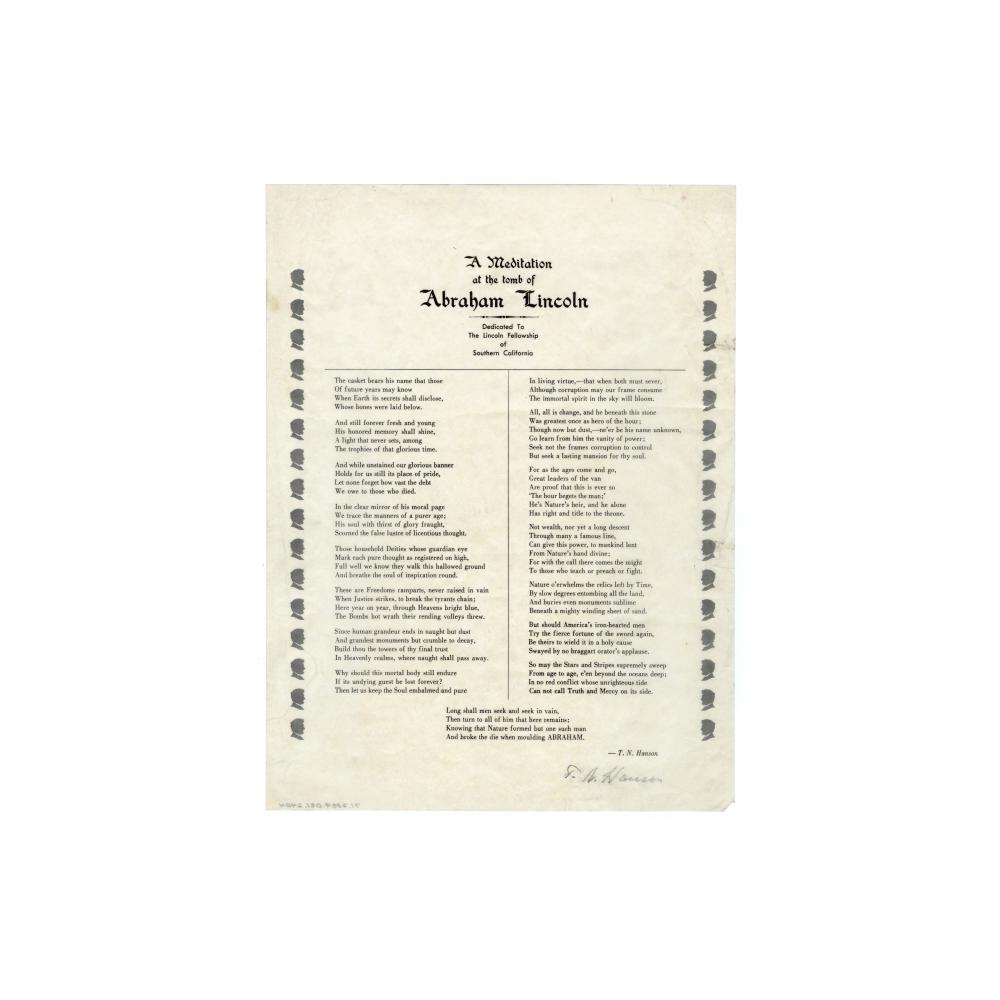 Image: Meditation at the Tomb of Abraham Lincoln