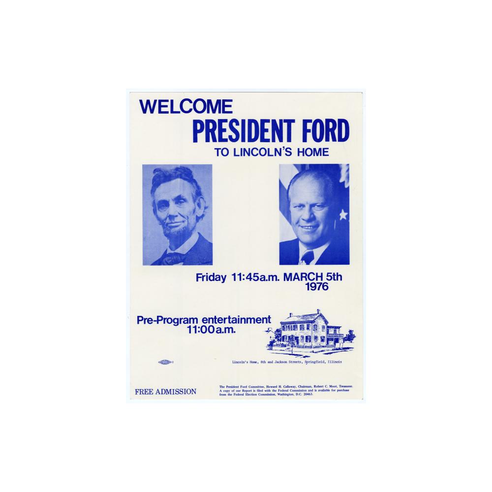 Image: Welcome President Ford to Lincoln's Home  poster