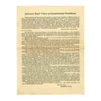 Image: Jefferson Davis' Views on Constitutional Prohibition