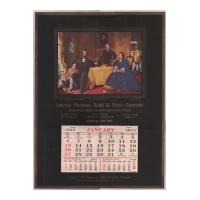 Image: 1952 Lincoln National Bank & Trust Company wall calendar