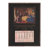 Image: 1952 Lincoln National Bank & Trust Company wall calendar