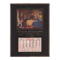 Image: 1952 Lincoln National Bank & Trust Company wall calendar