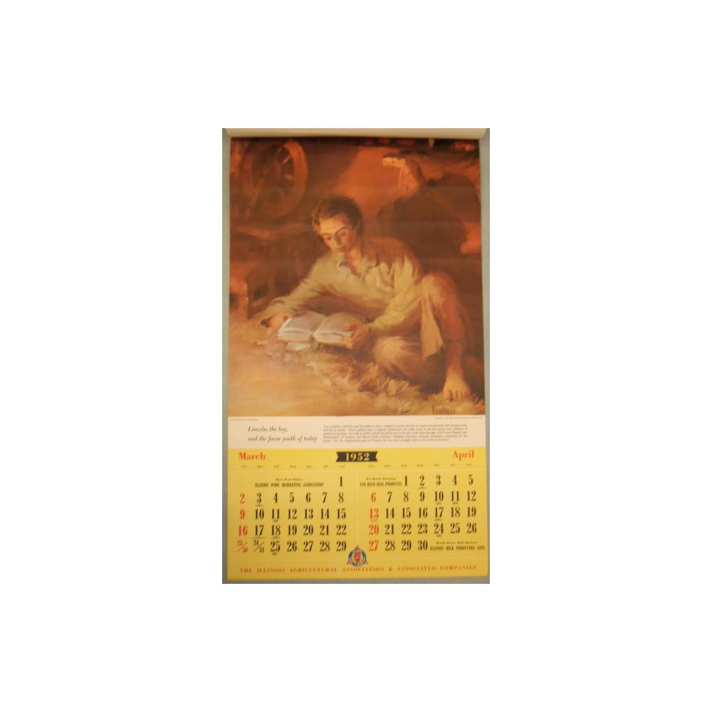 Image: 1952 Illinois Agricultural Association & Associated Companies wall calendar