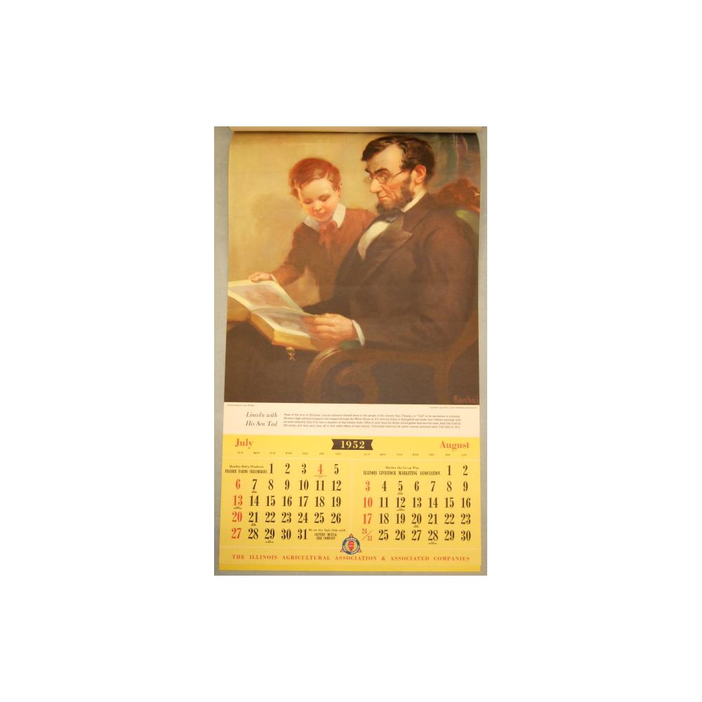 Image: 1952 Illinois Agricultural Association & Associated Companies wall calendar