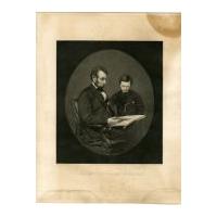Image: President Lincoln and his son "Tad"