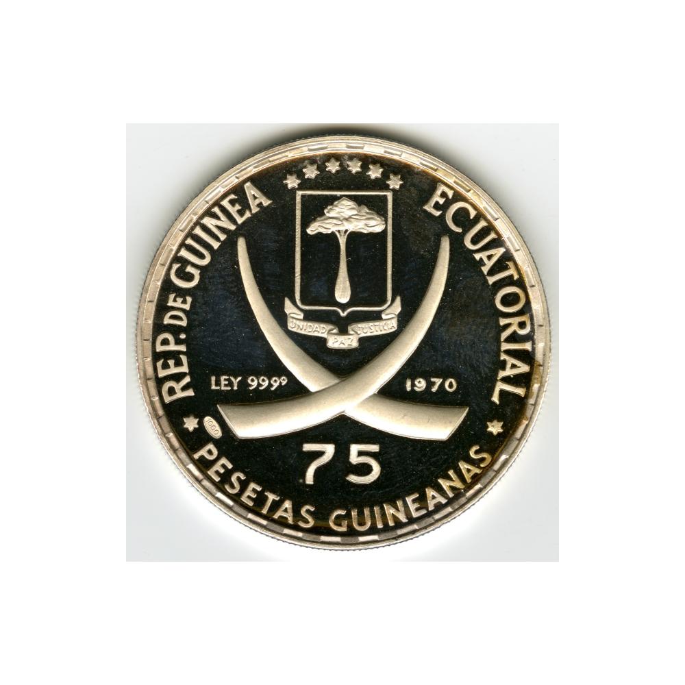 Image: 75 Pesetas Guineanas Commemorative Coin