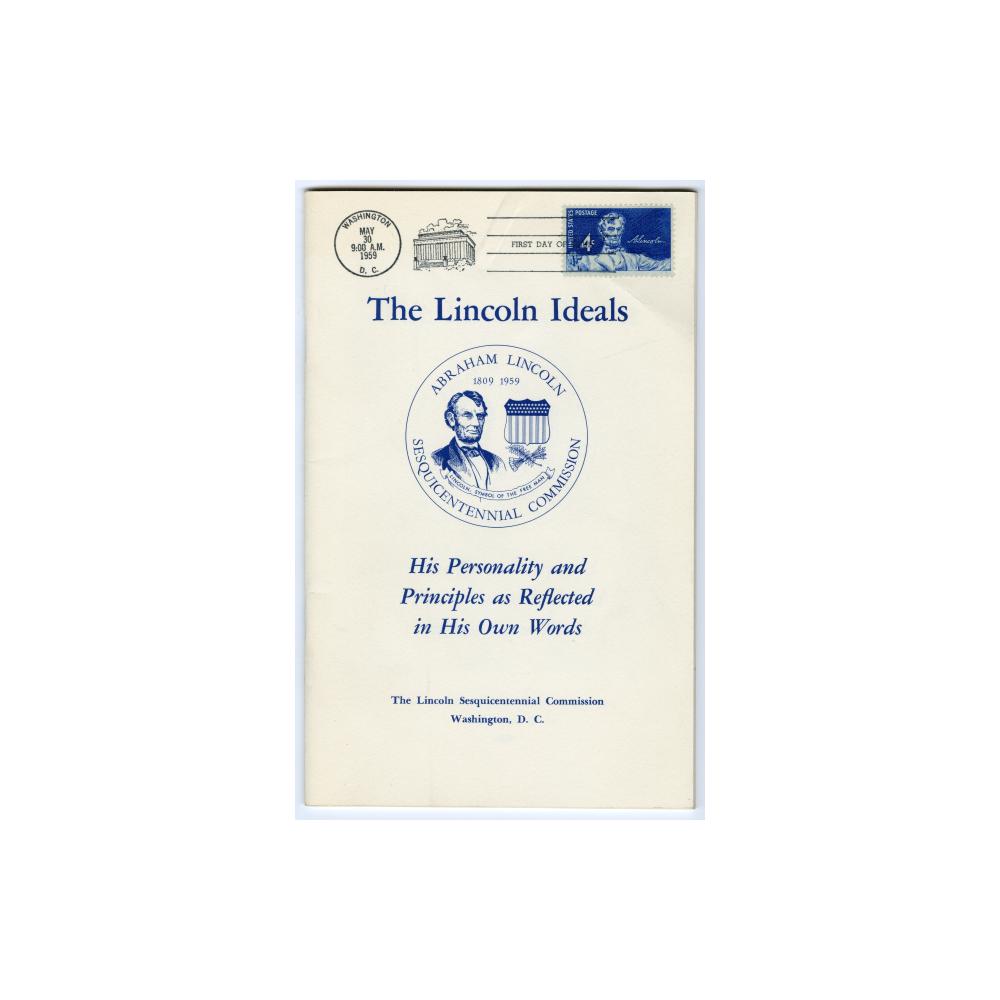 Image: Commemorative envelope with four Lincoln stamps