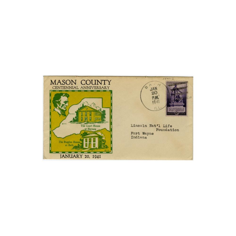 Image: Mason County Centennial Anniversary cachet
