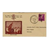 Image: Commemorative cachet for Lincoln speech at Shelbyville, Illinois