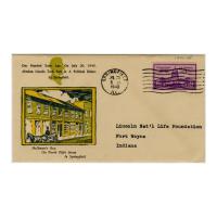 Image: Commemorative cachet for Lincoln speech at Springfield, Illinois