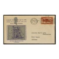 Image: Commemorative cachet for time and place of Lincoln's death