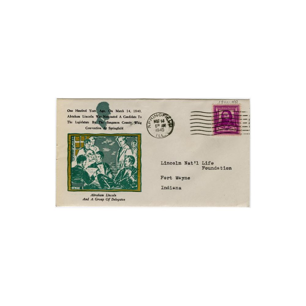 Image: Commemorative cachet for Lincoln's 1840 nomination