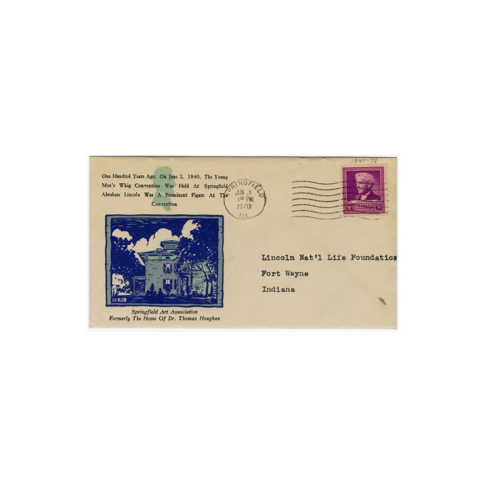 Image: Commemorative cachet for the 1840 Young Men's Whig Convention at Springfield